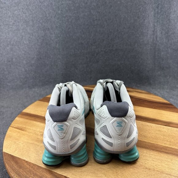 Nike Women’s 11 Shox Turbo 12 style 454165-014 Platinum Grey Turquoise Gray - Picture 8 of 11